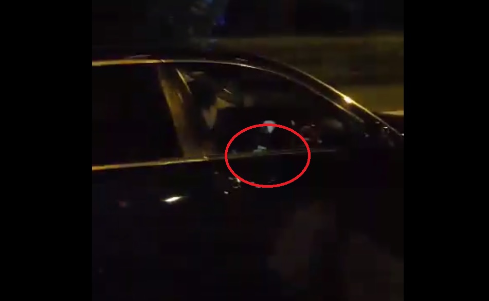 FEMALE BMW DRIVER. DRIVE AND USE PHONE. SIBEI PRO