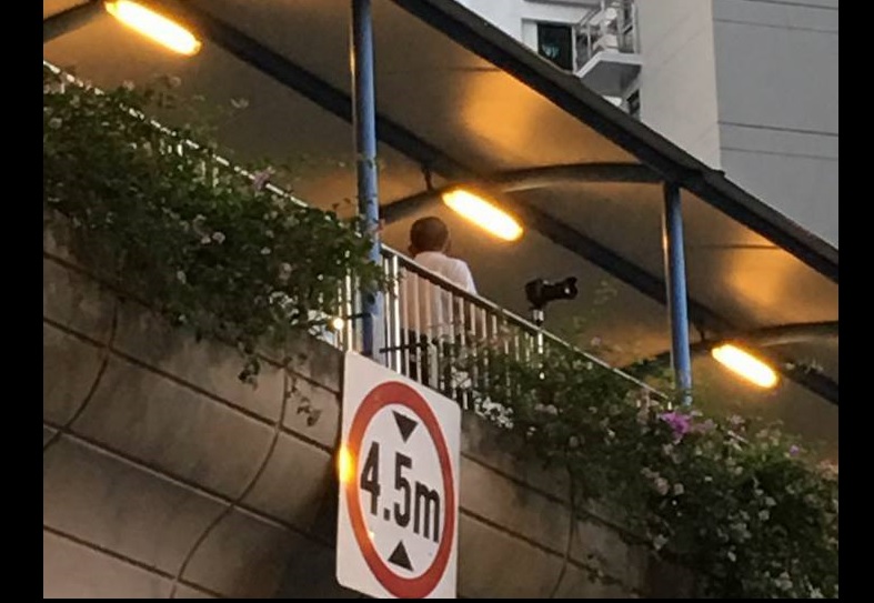 DRIVERS BEWARE ‘NINJA SNIPER’ WITH CAMERA AT SENG KANG EASY WAY BLK 122