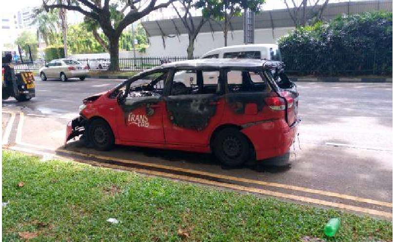 TRANSCAB TAXI CAUGHT FIRE AFTER ACCIDENT!!! TOO MANY FIRES!