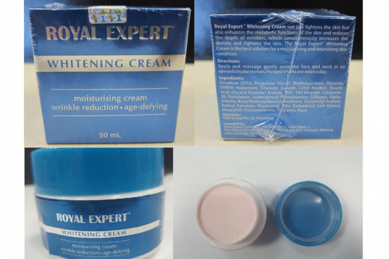 ROYAL EXPERT WHITENING CREAM IS FOUND TO CONTAIN HIGH LEVELS OF MERCURY : HSA