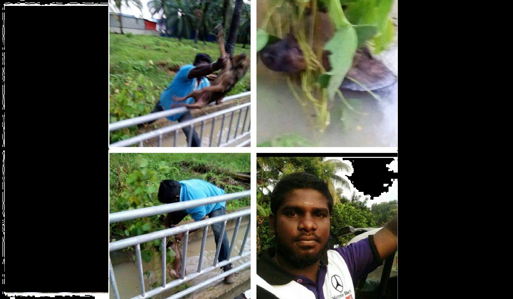 INDIAN MAN WENT OF OUT HIS WAY TO SAVE A DOG STUCK IN THE DRAIN