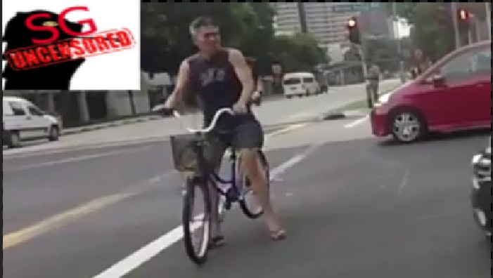 SG CYCLIST NEARLY GOT KILLED. HE DID NOT WANT TO WAIT FOR GREEN LIGHT(VIDEO)