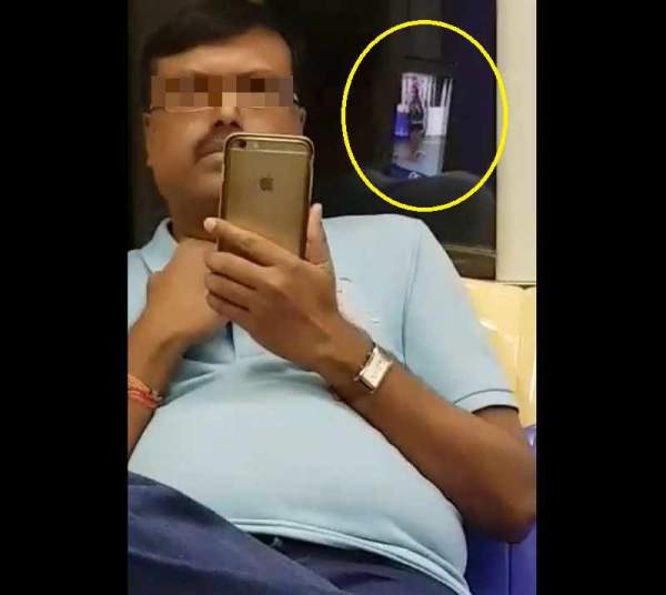 BEWARE! GUY TOOK OBSCENE VIDEO OF LADIES! CAUGHT IN MRT!