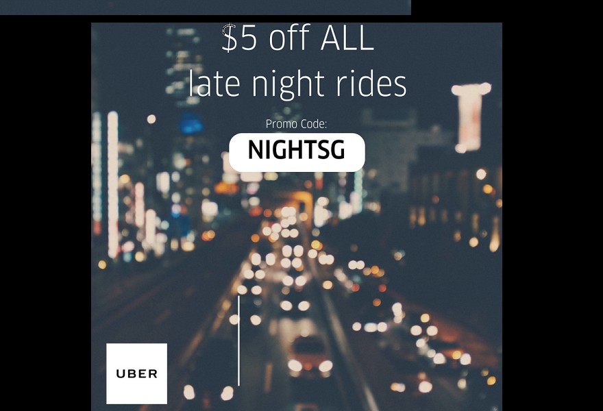 TO ALL LATE NIGHT CLUBBERS. UBER GOT MIDNIGHT DISCOUNT!!!