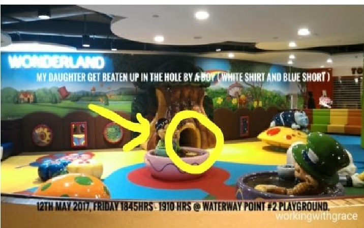 SG LITTLE GIRL WAS LURED INTO WATERWAY POINT PLAYGROUND TUNNEL AND BEATEN UP BY A BOY