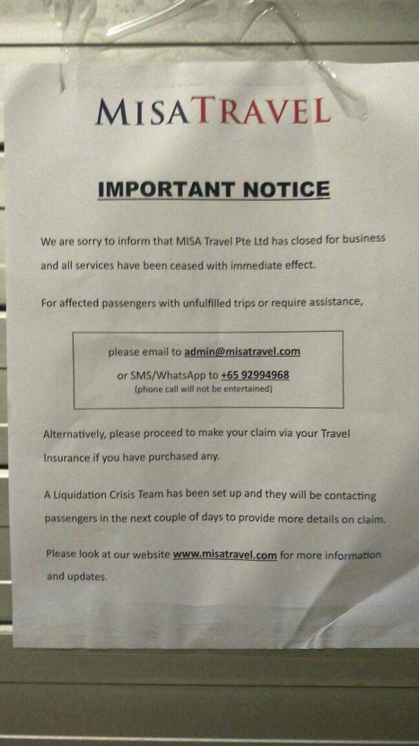 Misa Travel been in market for many years suddenly licence kena revoked