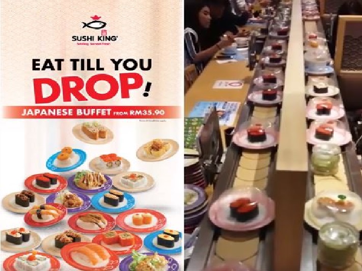 ATTN SUSHI LOVER: SUSHI KING IS HAVING PROMO FOR THEIR EAT TILL DROP BUFFET FROM RM35.90