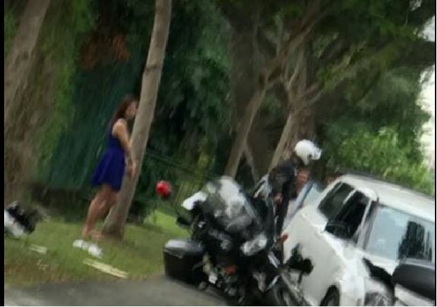 NEW TP BIKE GET HIT BY WHITE CAR WAH TP RELATED ACCIDENT AGAIN?