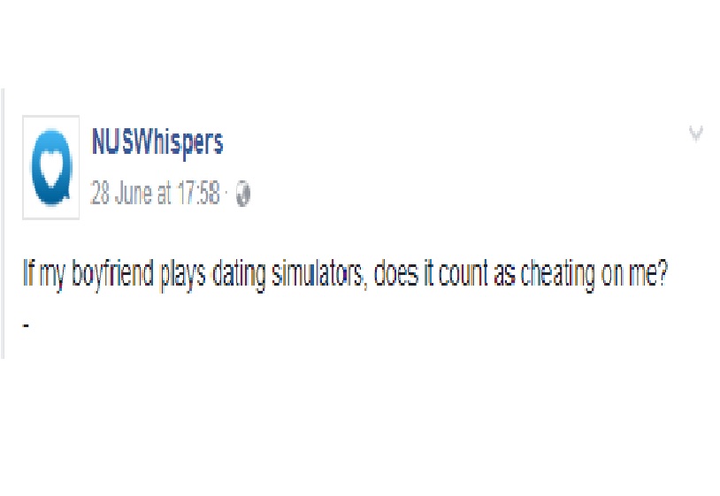 GIRL THINKS BF PLAY DATING SIM IS CHEATING ON HER