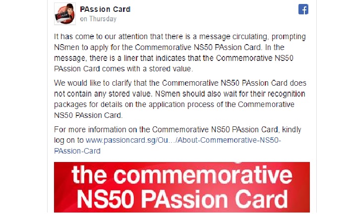 FAKE WHATSAPP RUMOUR ABOUT PASSION CARD WITH $50 VALUE