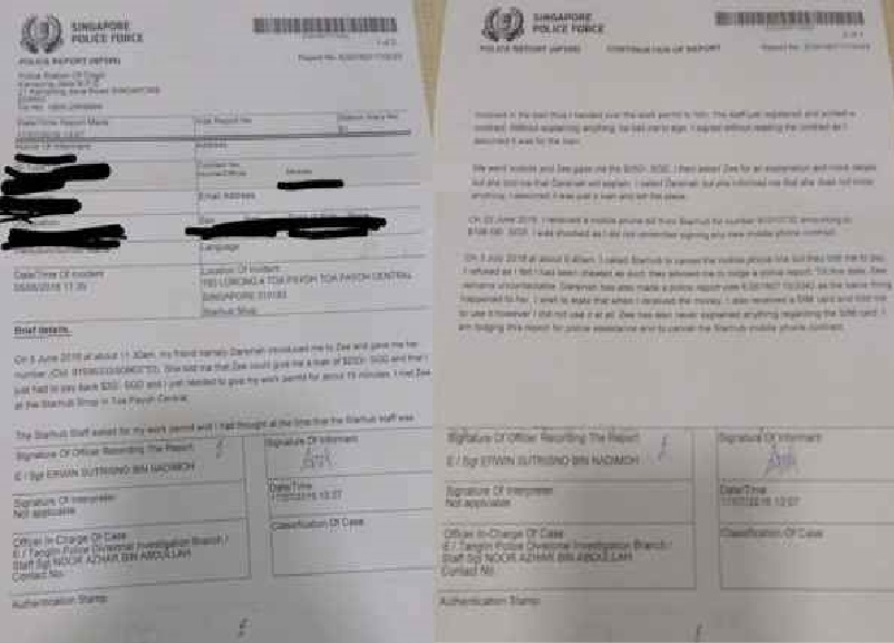 FOREIGNER PRESSURED TO SIGN STARHUB CONTRACT $1K
