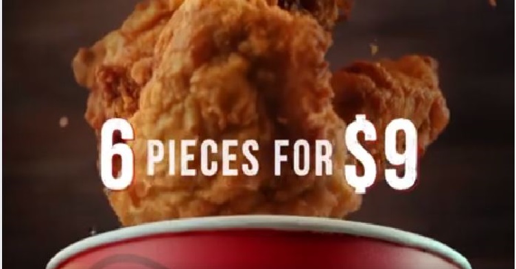 FRIED CHICKEN LOVER TAKE NOTE! KFC HAVING PROMO OF 6 PIECES CHICKEN FOR $9!!
