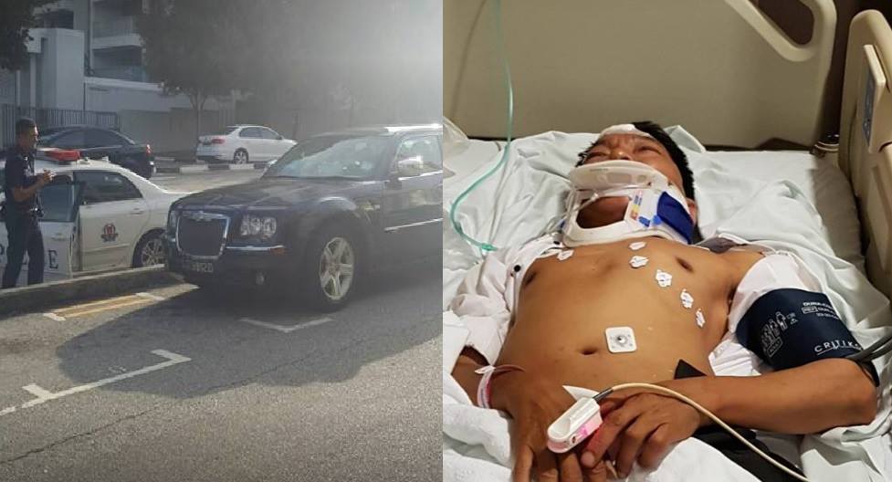 SG UNCLE GETS ASSAULTED BY TATTOOED DRIVER WITH AIR-FRESHER @ UPPER SERAGOON ROAD!!