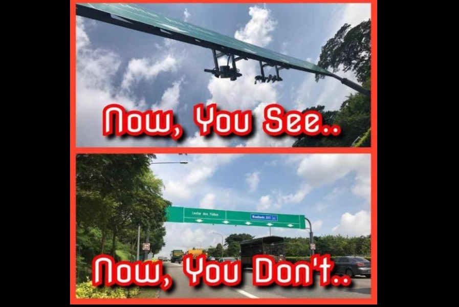 BEWARE! NOW SPEED CAMERAS HIDE BEHIND ROAD SIGNS. NO NEED HIRE NINJA