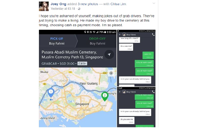 GRAB DRIVER PRANKED. DROVE TO CEMETERY!
