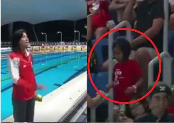 NATIONAL SWIMMER AMANDA LIM HOPE TO FIND THE LITTLE GIRL THAT SUPPORT HER FOR THE 50M FREESTYLE RACE!