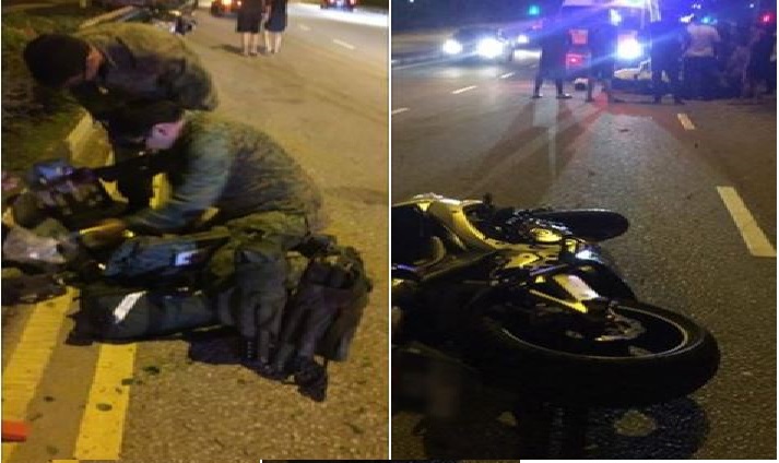 SAF SERVICEMEN Contributing beyond call of duty @ accident Along Mandai Road!