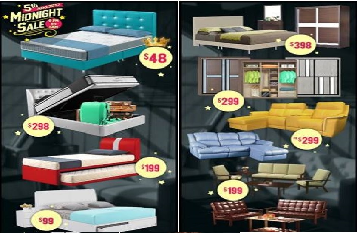 FURNITURE STORE HAVING MIDNIGHT SALE! ON 5/8 DON”T MISS IT!!
