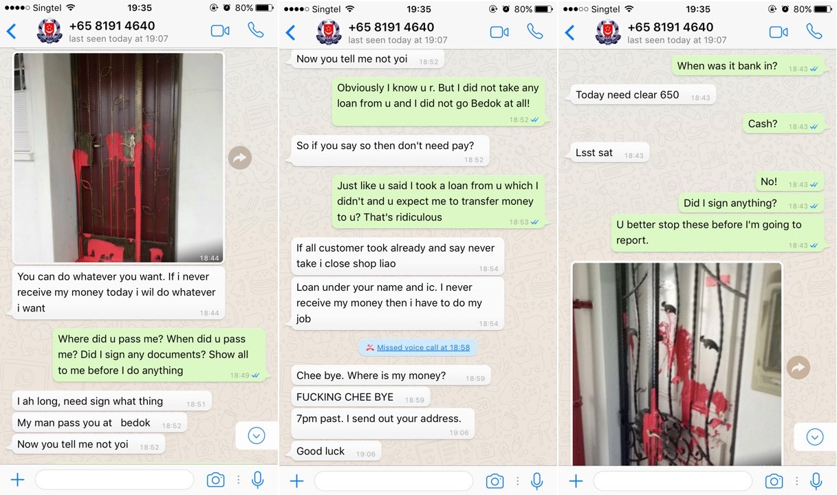 LOANSHARK USING POLICE LOGO AND SEND DEATH THREATS
