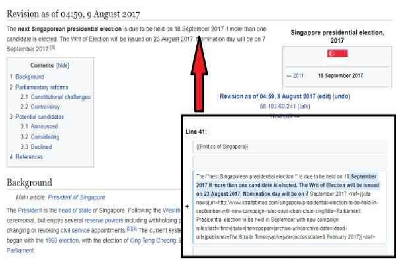 WIKIPEDIA LEAKS THE NEXT SG PRESIDENTIAL ELECTION DATE.