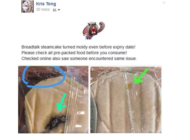BREAD TALK STEAMCAKE TURNED MOLDY EVEN BEFORE EXPIRY DATE!!!