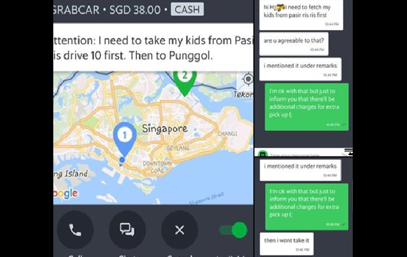 CHEAPSKATE GRAB RIDER. WANT ADDITIONAL STOPS BUT REFUSE TO PAY ADDITIONAL FEES