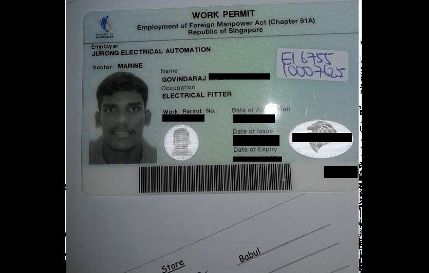 MAN LOST HIS WORK PERMIT @ KHATIB MRT . PLEASE HELP SHARE TO FIND