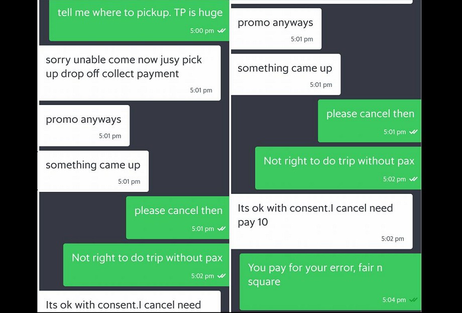 CHEAPO RIDER WANT CANCEL GRAB. BUT DON’T WANT PAY PENALTY