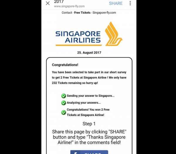NETIZEN TAKE NOTE! BEWARE NOT TO SHaARE OR TAKE COMPLETE THE SURVEY AS IT IS A SCAM:SIA