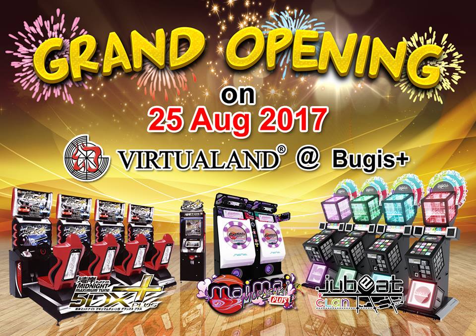 ATTN TO VIDEO ARCADE GAME GOERS! VIRTUALAND IS BACK IN TOWN AREA @BUGIS+ !