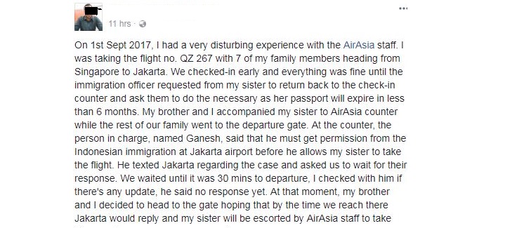 NETIZEN CLAIMS THAT DUE TO IMMIGRATION ISSUE HER SISTER COULDN”T MAKE IT FOR FLIGHT BUT AIRLINE STAFF DON”T SEEM TO CARE!