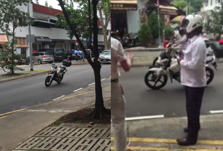LTA PARK IN MIDDLE OF ROAD CLAIM NO WRONG. THREATEN TO COME EVERYDAY TO FINE (VIDEO)