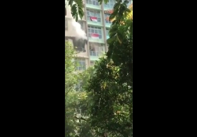 FIRE WITH LOTS OF SMOKE AT WOODLANDS! (VIDEO)