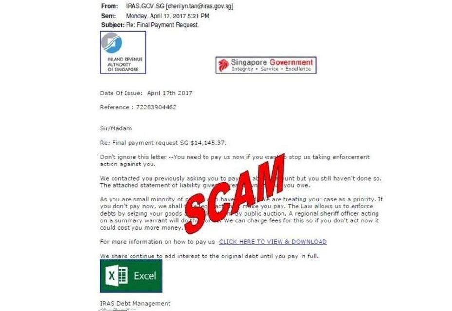 SCAM MAIL. IMPERSONATING IRAS. SHARE AND BEWARE!