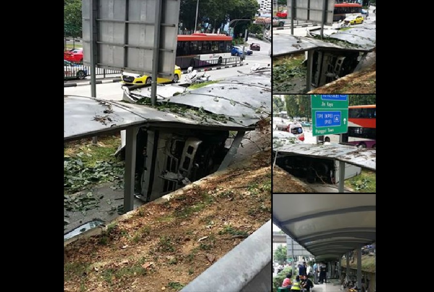 FREAK ACCIDENT AT SENG KANG WALK WAY