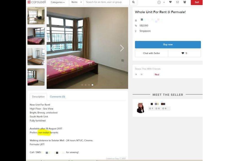 RACIST CAROUSELLER RESERVED HER PROPERTY RENTAL FOR NON-INDIANS (Sounds Familiar?)