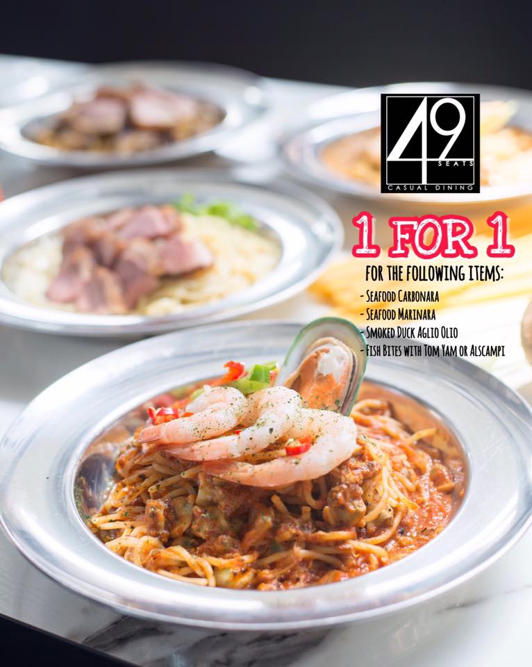 1 FOR 1 PROMOTION FOR UOB CARDMEMBERS @ 49 SEATS! DON’T SAY BO JIO!