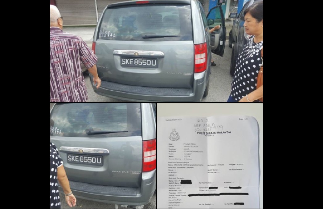POLICE REPORT AGAINST SG CAR IN MALAYSIA “YOU THINK YOU BIG F**K AH”