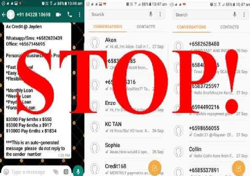 LETS WORK TOGETHER AND IDENTIFY ALL THESE MONEYLENDERS THAT SPAM ADS