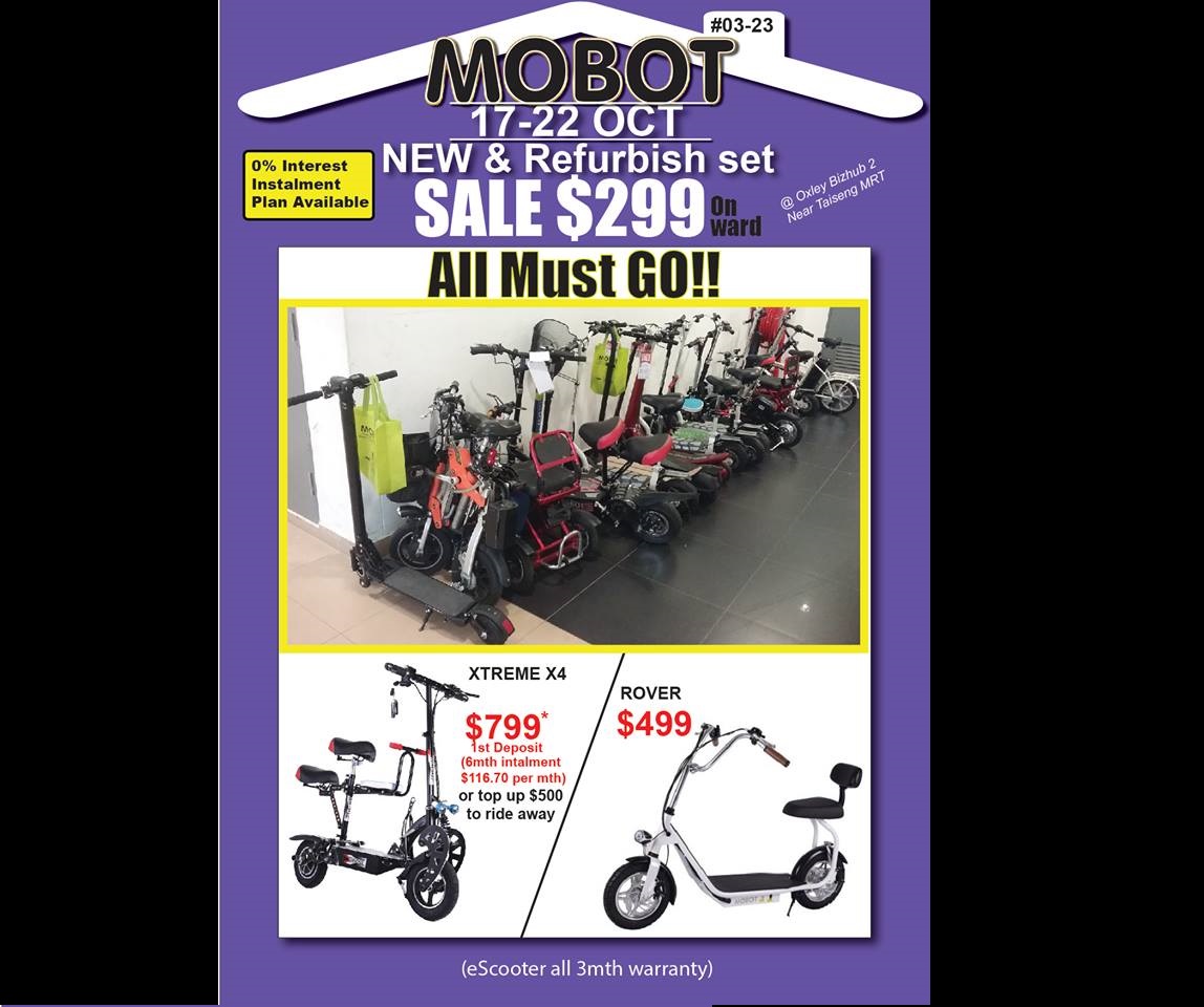 E-SCOOTER WARE SALES FROM $299 ONWARDS AT OXLEY BIZHUB 2!