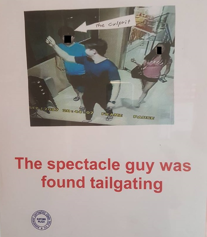 NETIZEN CLAIMS THAT MALL ADOPT PUBLIC SHAMING FOR THOSE WHO TAILGATE IN THEIR CARPARK!