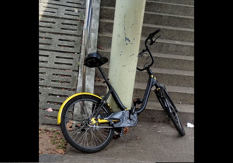 YET ANOTHER OFO BIKE GET ITS LOCK REMOVED AND REMODELED! WHY LIDDAT!