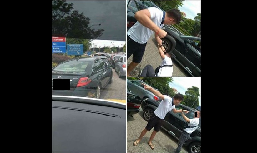 MALAYSIAN DRIVER GET BEATEN UP IN A ROAD RAGE CASE NEAR TUAS CHECKPOINT!
