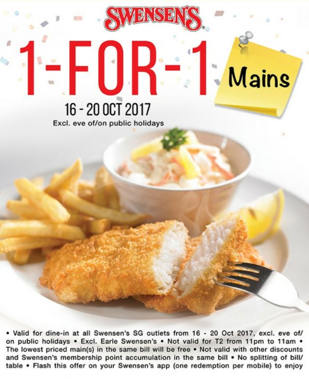 SWENDEN’S HAVING 1 FOR 1 PROMO FROM 16-20 OCT 2017! DON’T SAY BO JIO!