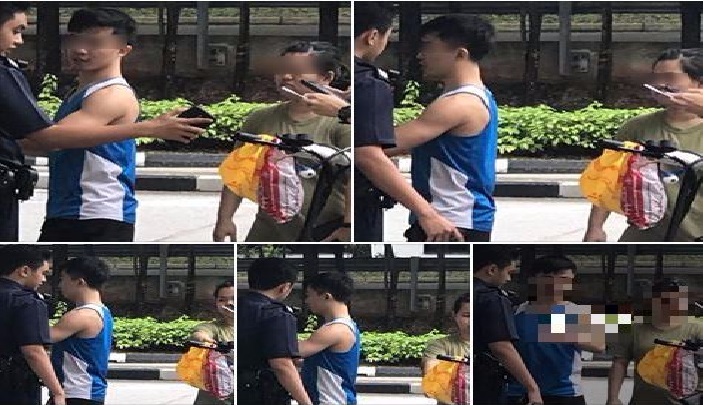 E-BIKER HIT KID CAUSING SEVERE ABRASION AND BLEEDING THE MOUTH BUT STILL WANT TO RAISE HIS FIST!