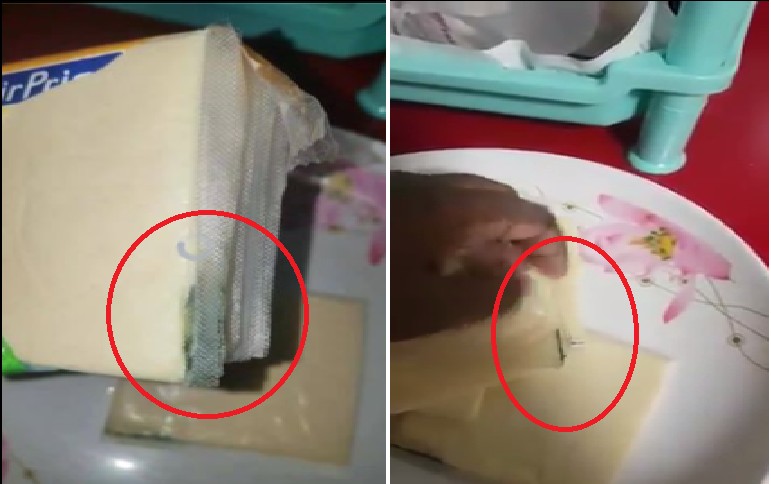 CHEESE FROM SUPERMARKET FOUND WITH GREENISH SUBSTANCE!!! DOUBLE CHECK BEFORE YOU EAT!