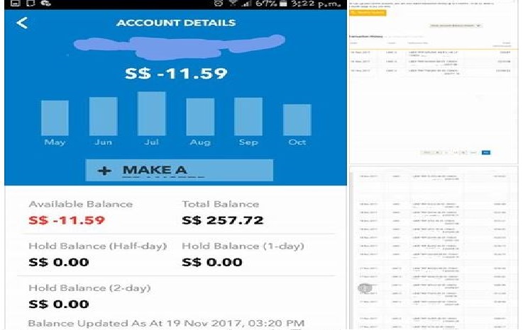 NETIZEN WOKE UP TO FIND HER BANK A/C AT NEGATIVE AMOUNT AFTER LINKING HER CARD TO UBER!