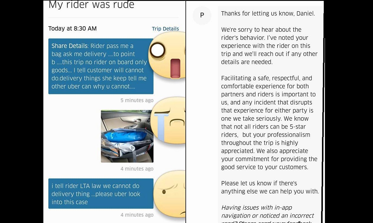 UBER RIDER ASK DRIVER DELIVER. IF INSIDE GOT DRUG HOW?