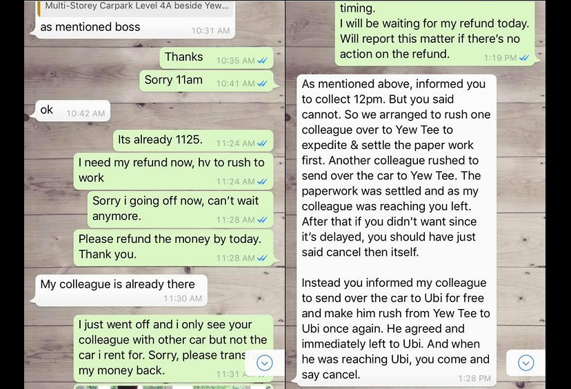 CAR RENTAL COMPANY CLAIMS WILL REFUND IF THEY CANT BE ON SCHEDULE END UP….
