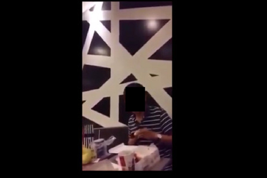 PRC WOMAN NOT HAPPY BECAUSE CANNOT EAT OUTSIDE FOOD IN MAC (VIDEO)